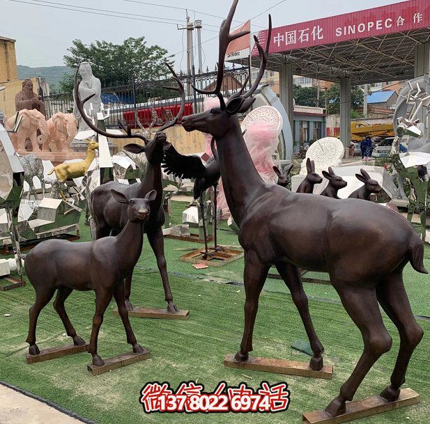 大型仿銅玻璃鋼擺件，非凡園林景觀戶外裝飾