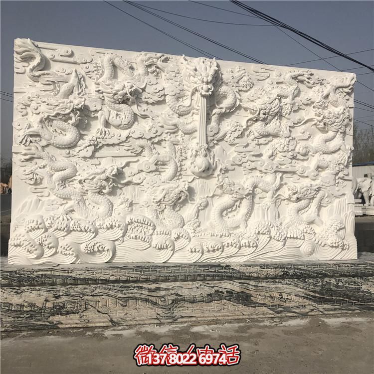 精湛雕刻的室內(nèi)大理石雕塑，為您的庭院增添浮雕照壁