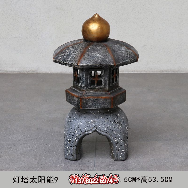 燈塔太陽(yáng)能落地?zé)粞b飾戶外日式庭院園林微草坪景觀燈