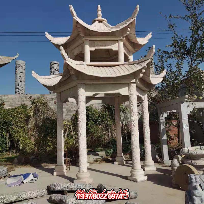 酒店園林景觀戶(hù)外擺放大理石休閑涼亭 酒店園林景觀戶(hù)外擺放大理石休閑涼亭