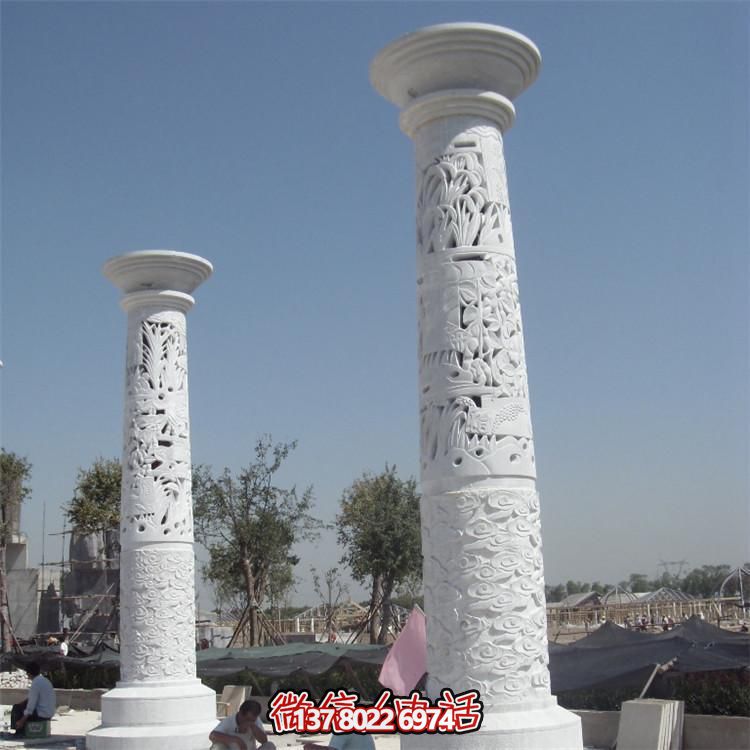 大理石戶(hù)外園林景觀(guān)創(chuàng)意文化柱雕塑