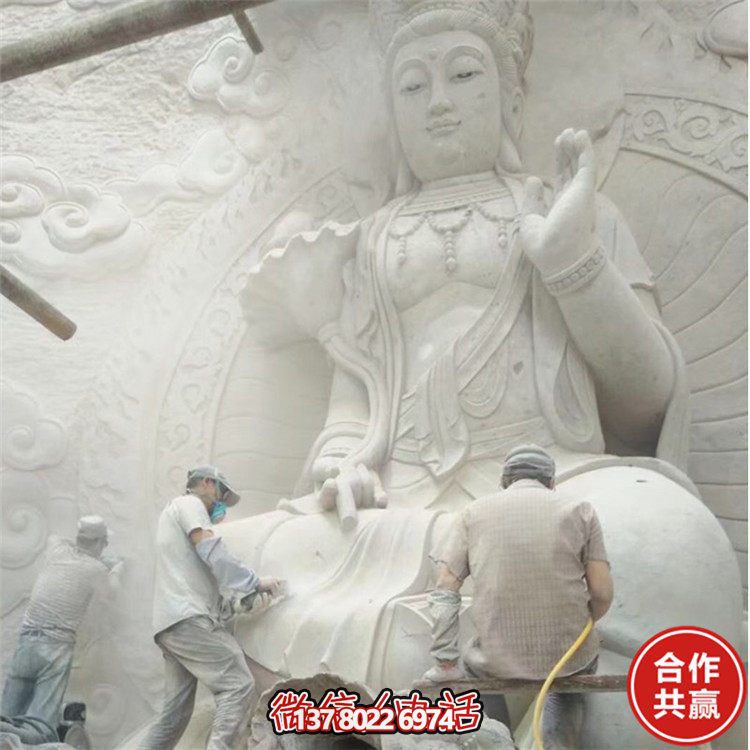 大理石石雕戶(hù)外景區(qū)大型觀(guān)音雕塑