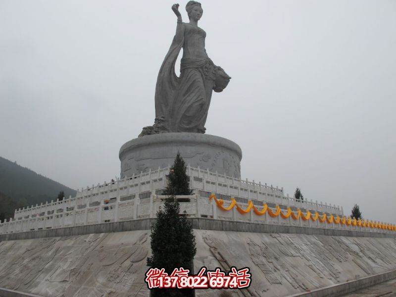 芝麻灰花崗巖石雕浮雕項(xiàng)目-重慶茶花女神基座浮雕工程