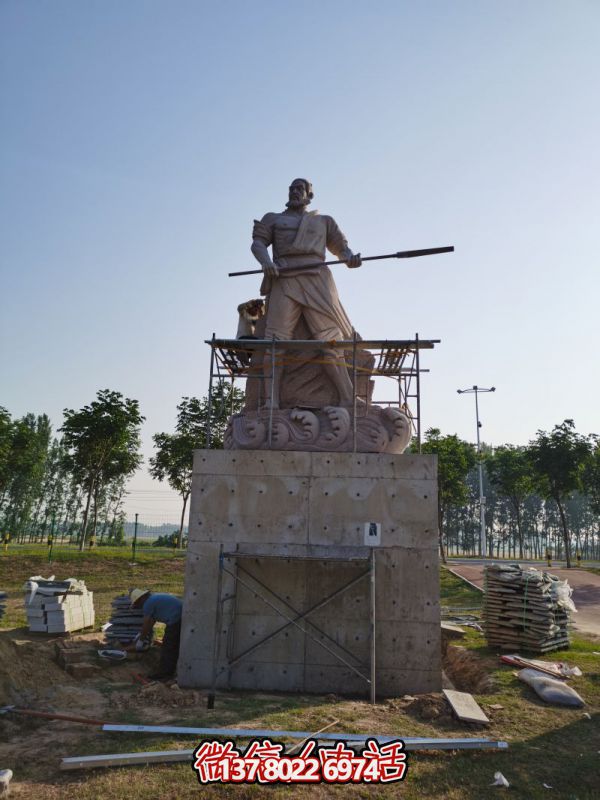 石材人物雕塑——河南洛陽(yáng)大禹治水雕塑